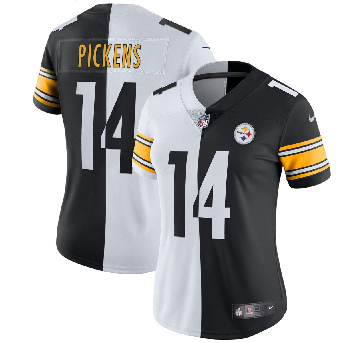Jersey NFL Pittsburgh Steelers Women’s White Gold & Black Gold