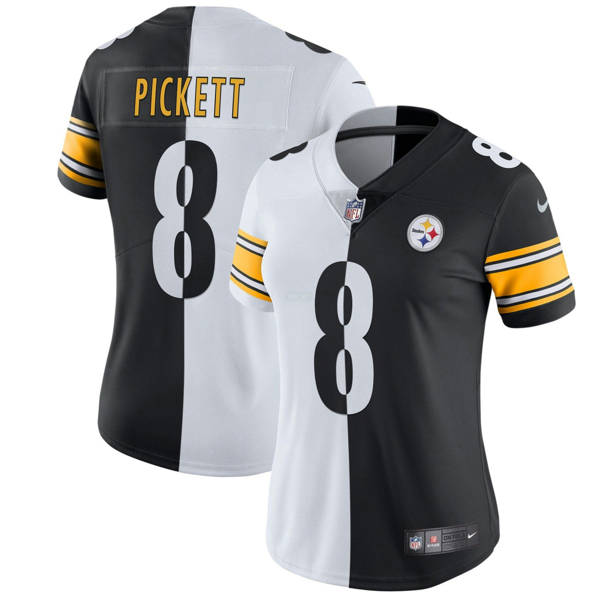 Jersey NFL Pittsburgh Steelers Women’s White Gold & Black Gold