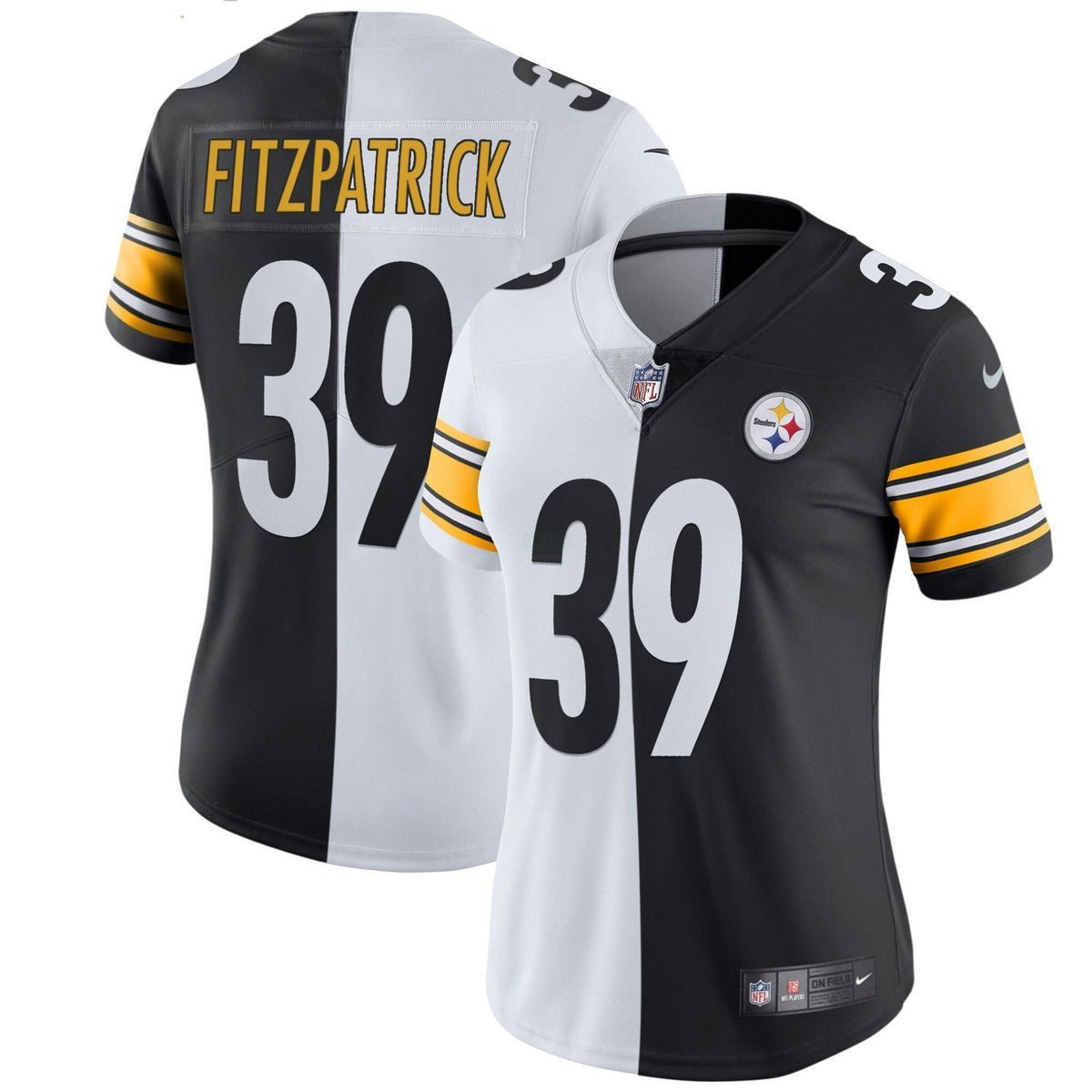 Jersey NFL Pittsburgh Steelers Women’s White Gold & Black Gold