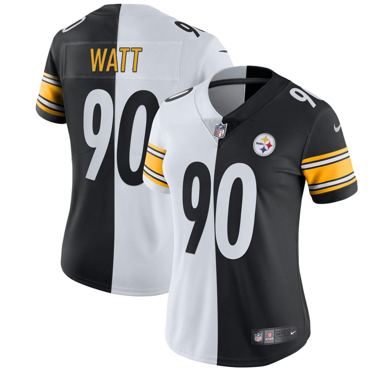 Jersey NFL Pittsburgh Steelers Women’s White Gold & Black Gold