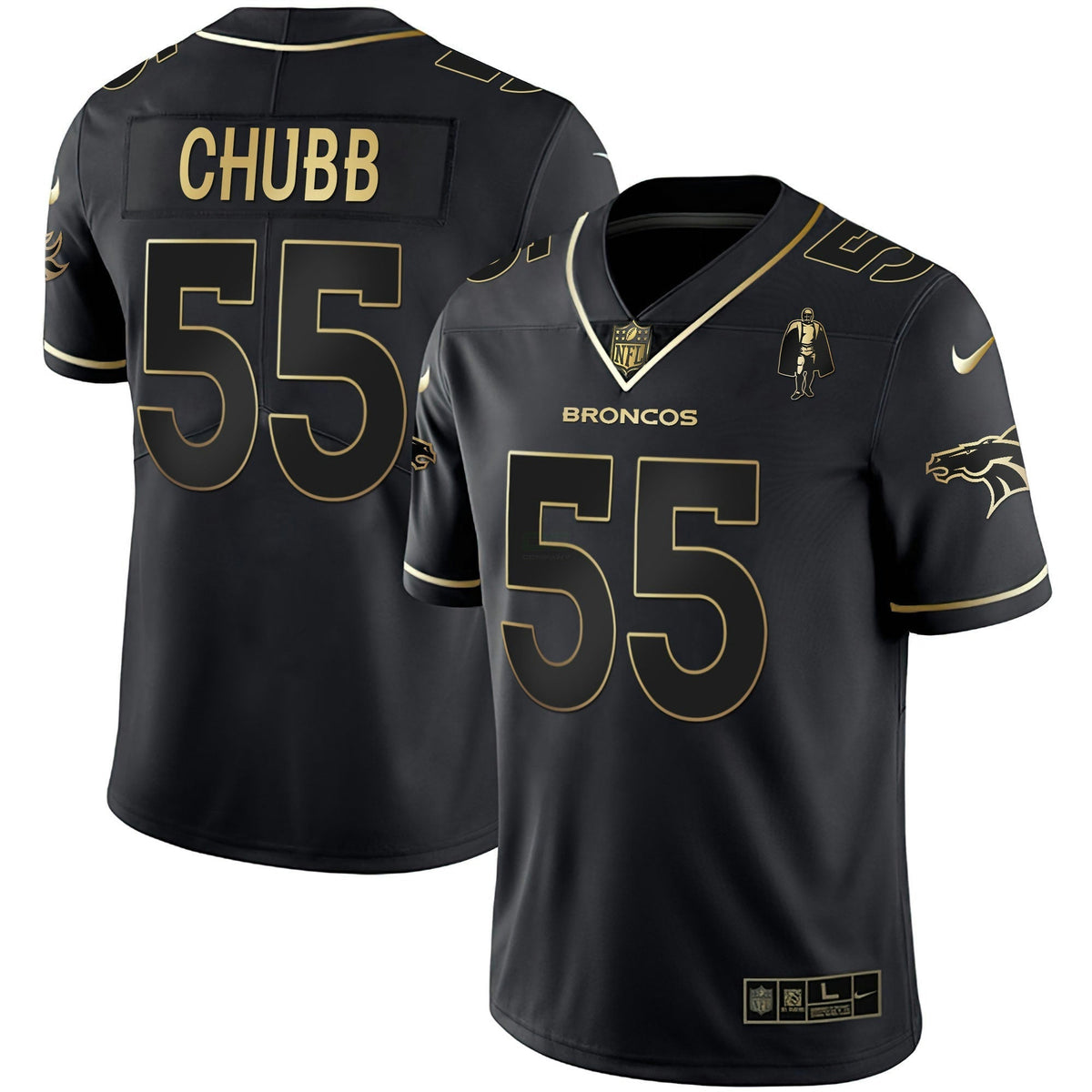 NFL Women’s Denver White Gold and Black Gold Jersey