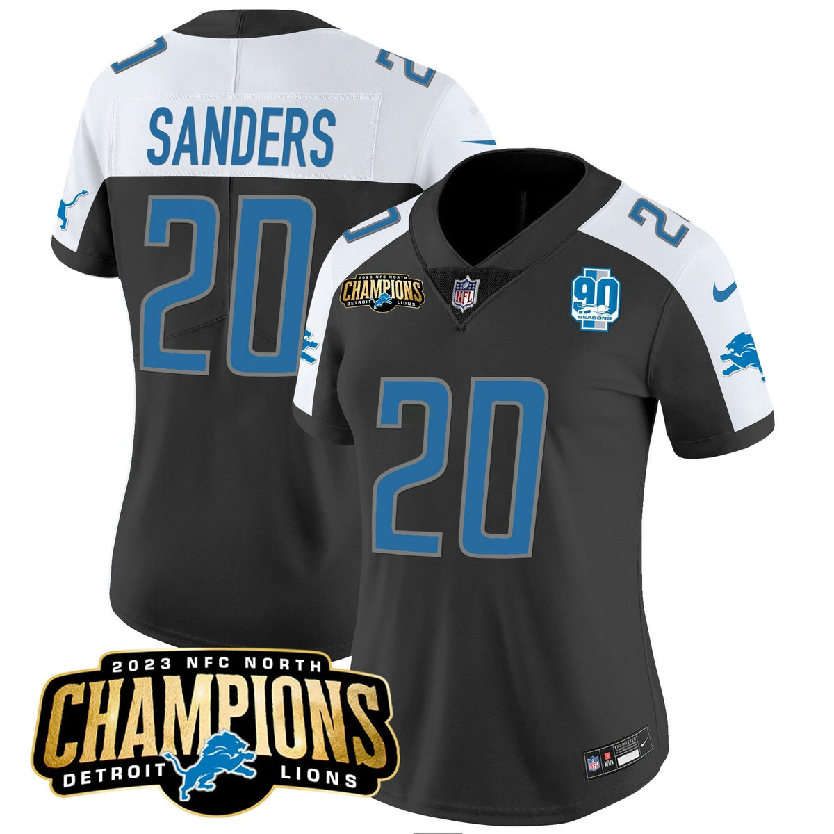 NFL Women’s Detroit 2023 NFC North Champions Patch Vapor Jersey V2