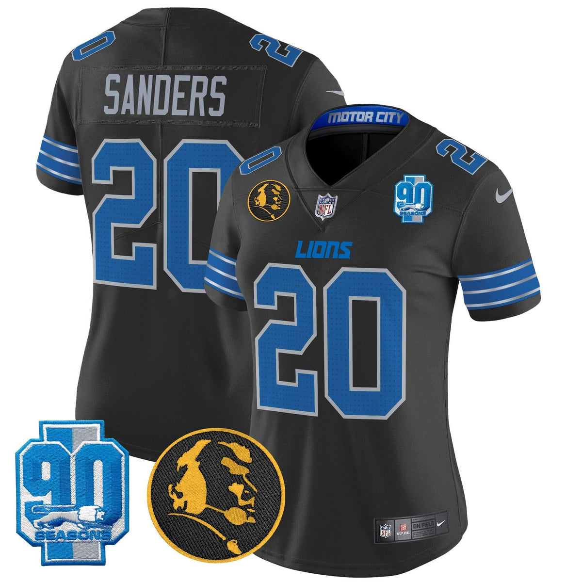 NFL Women’s Detroit 2024 90th & John Madden Patch Vapor Limited Jersey
