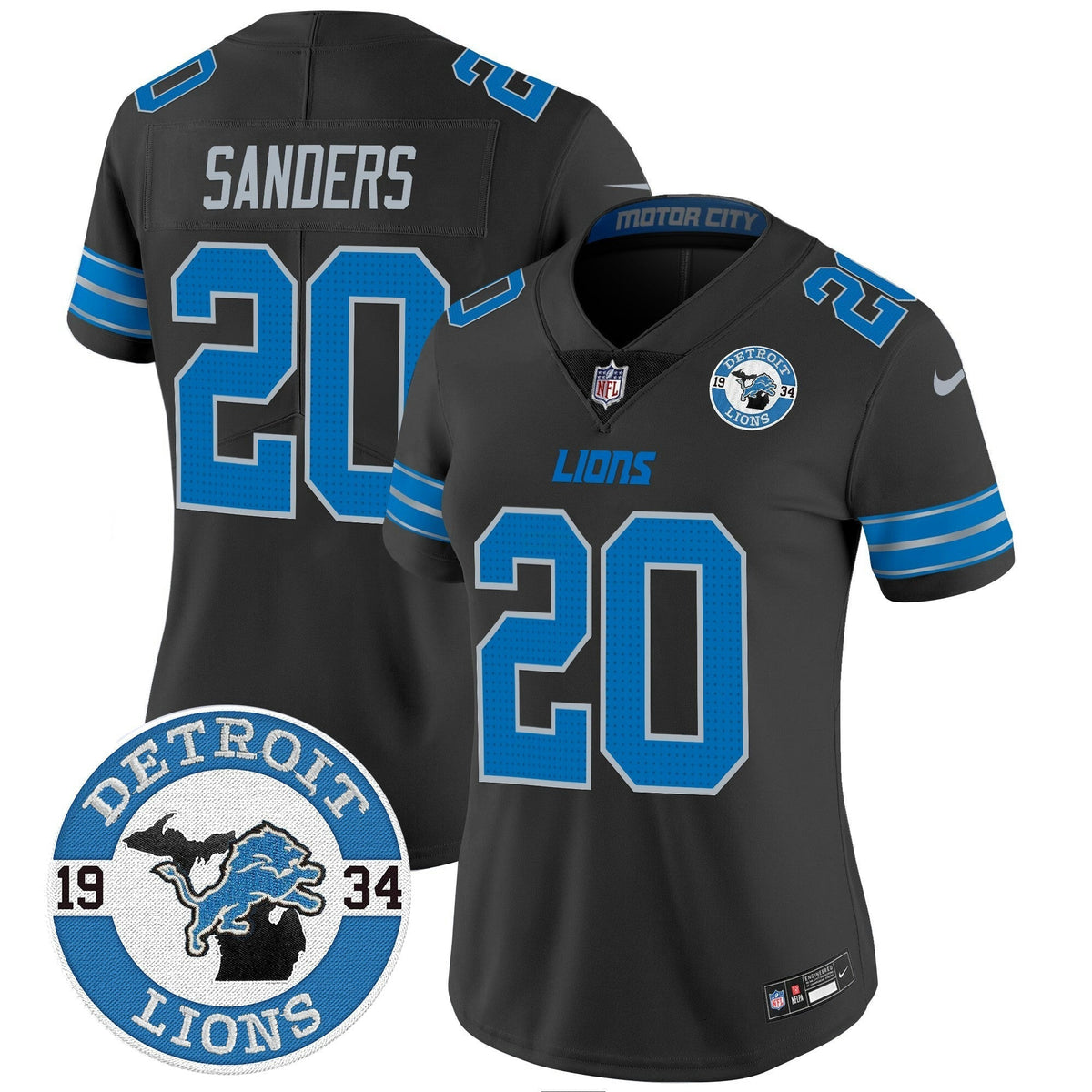 NFL Women’s Detroit 2024 Vapor Limited Jersey – Est. 1934 Patch