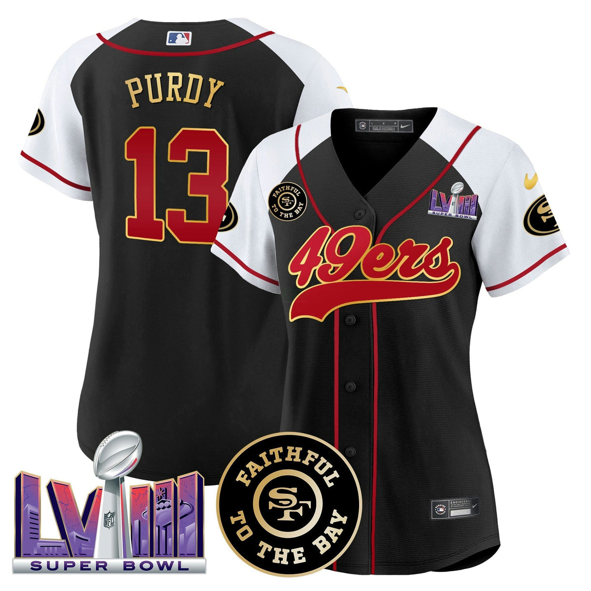 NFL Women’s Faithful & Super Bowl LVIII Patch Jersey