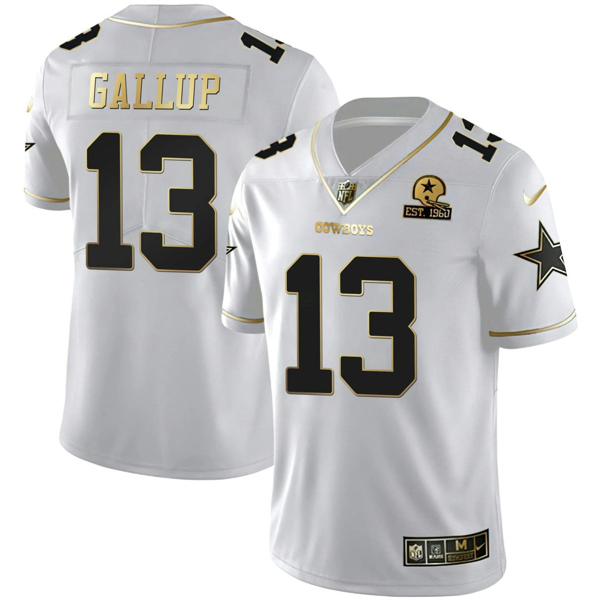 Jersey NFL Women’s Gold & Split Vapor Est 1960 Patch