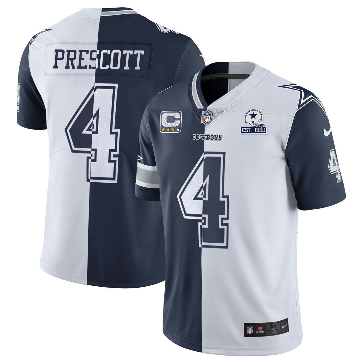 Jersey NFL Women’s Gold & Split Vapor Est 1960 Patch