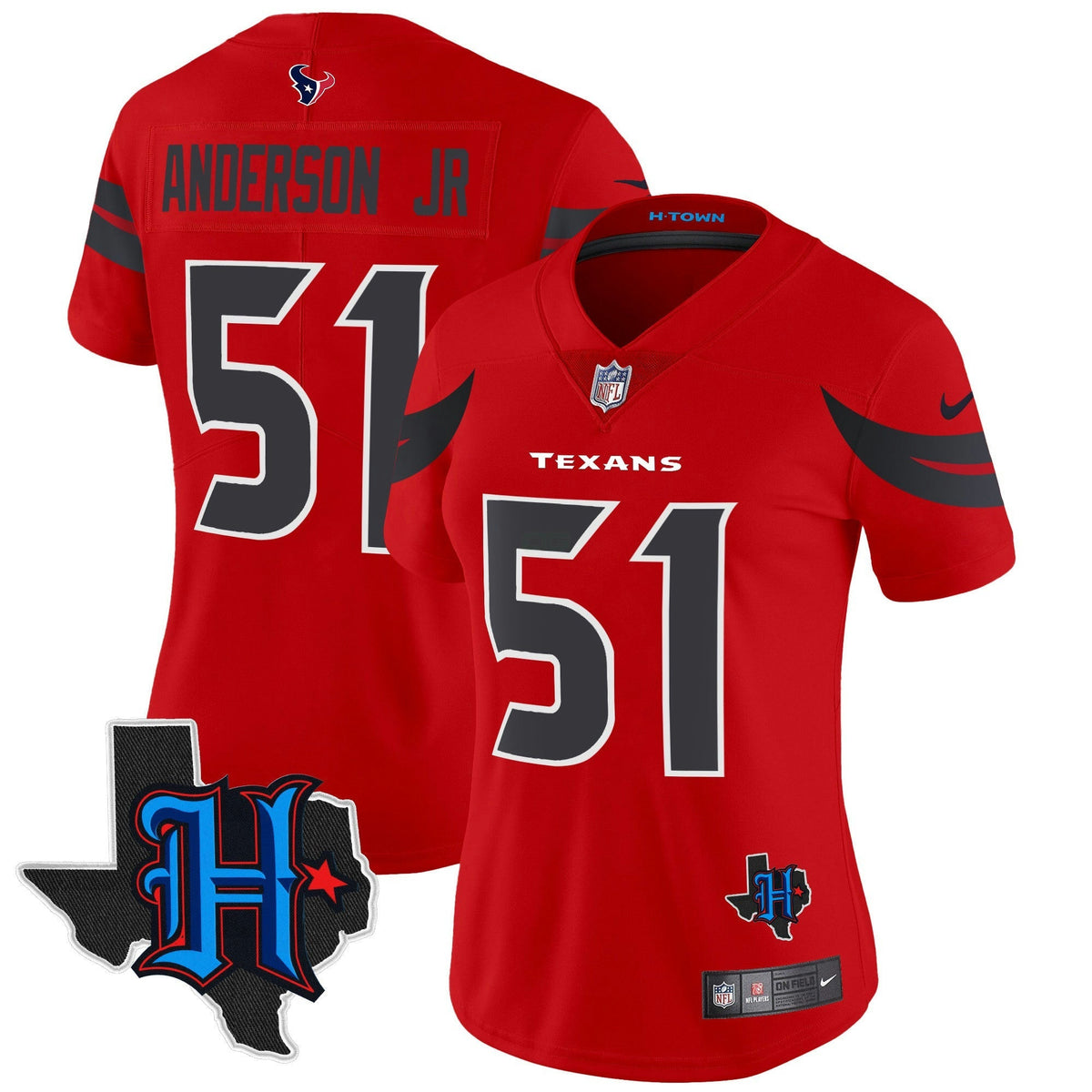 NFL Women’s Houston 2024 Texas Patch Vapor Limited Jersey V2