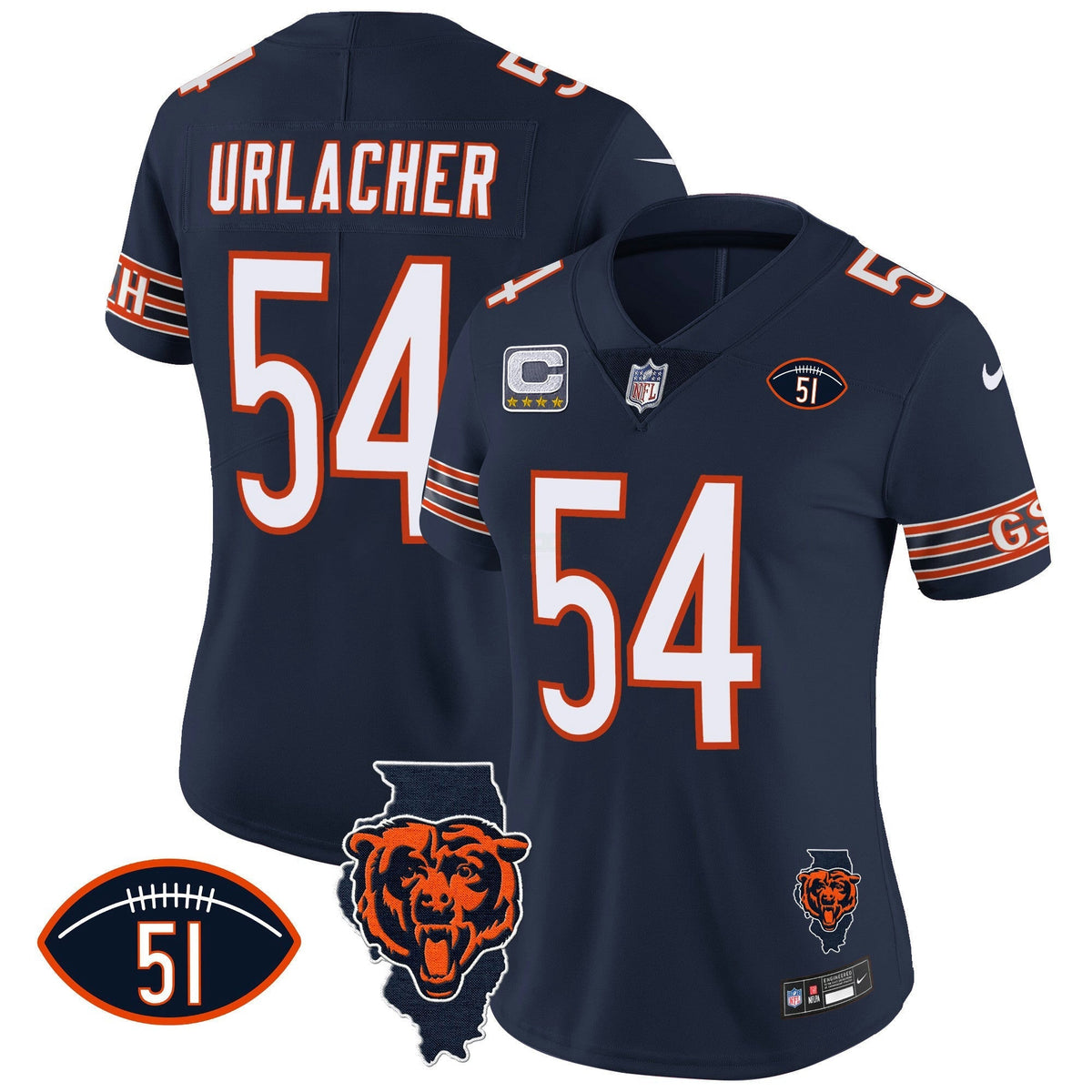 NFL Women’s Illinois Patch Vapor Jersey