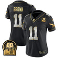 NFL Women’s Jerome Brown Retired Patch Gold & Kelly Jersey