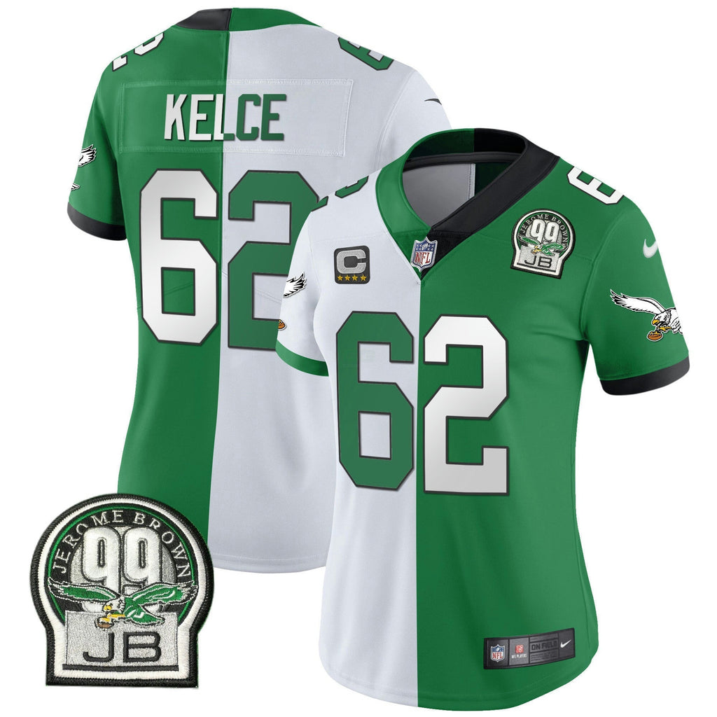 NFL Women’s Jerome Brown Retired Patch Gold & Kelly Jersey
