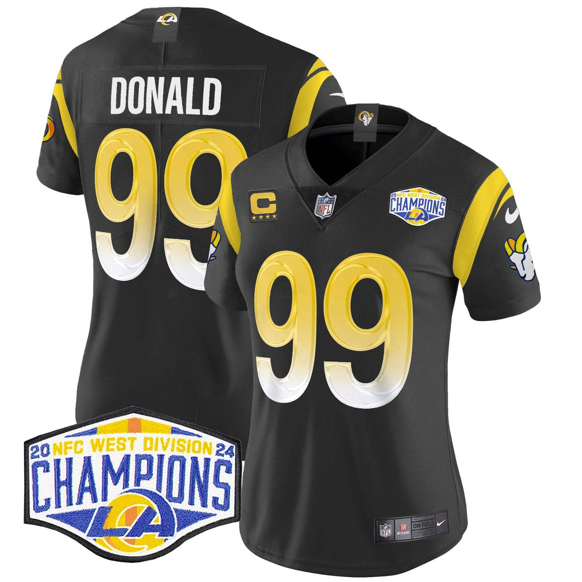 NFL Women’s Los Angeles 2024 NFC West Division Champions Vapor Limited Jersey