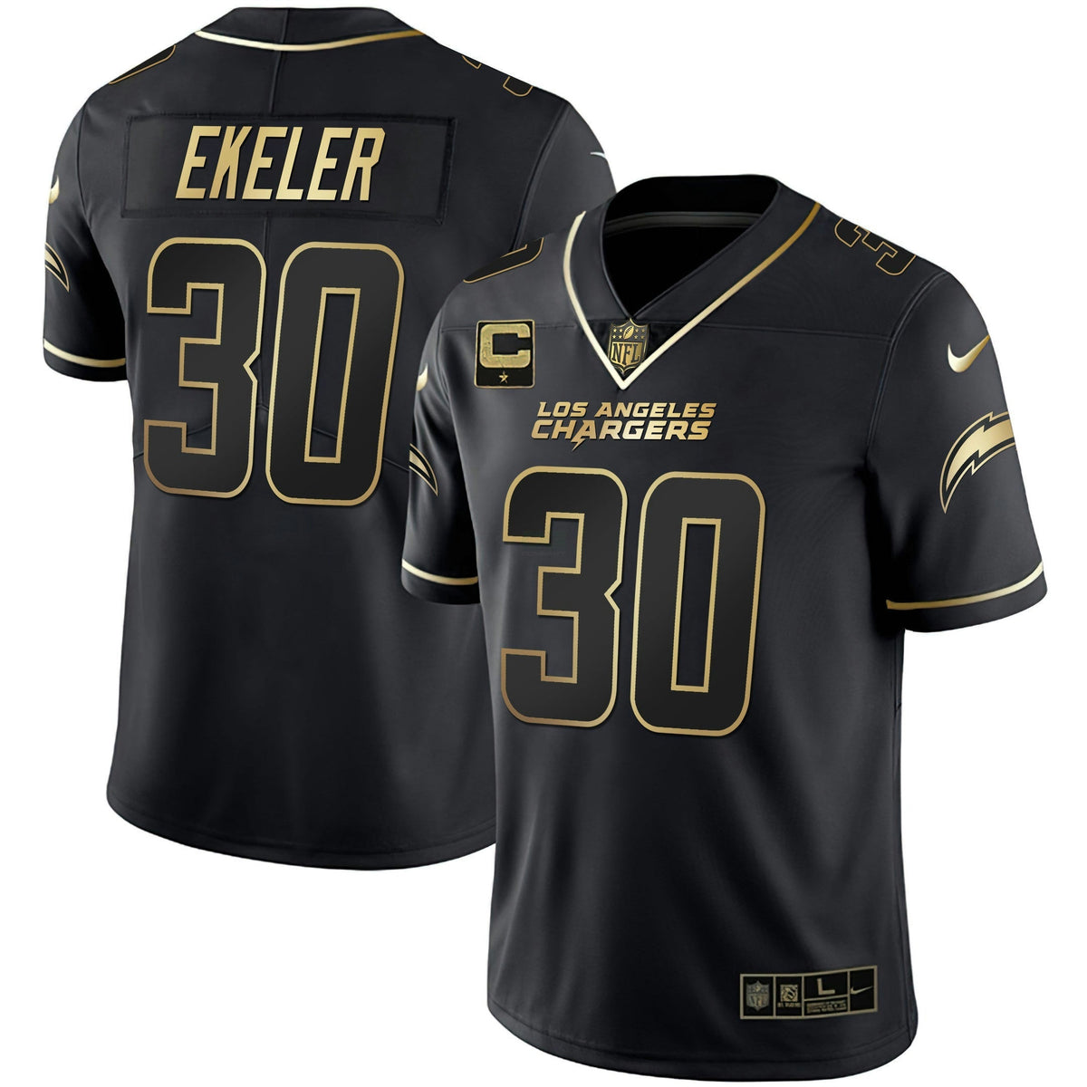 NFL Women’s Los Angeles White Gold & Black Gold Jersey