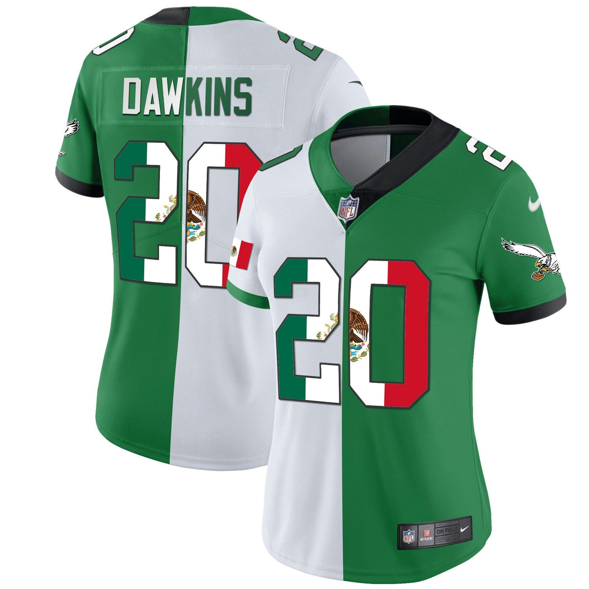 NFL Women’s Mexico Gold & Kelly Vapor Jersey