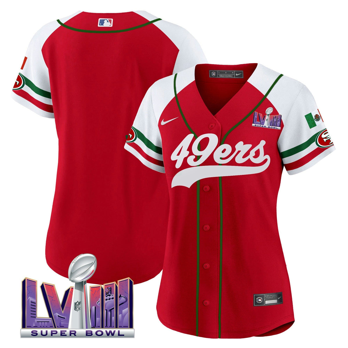 NFL Women’s Mexico Super Bowl LVIII Patch Jersey