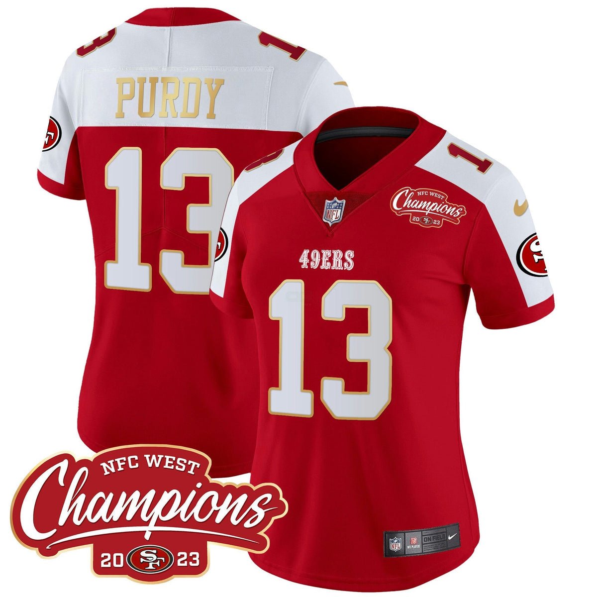 NFL Women’s NFC West Champions Gold Trim Vapor Jersey