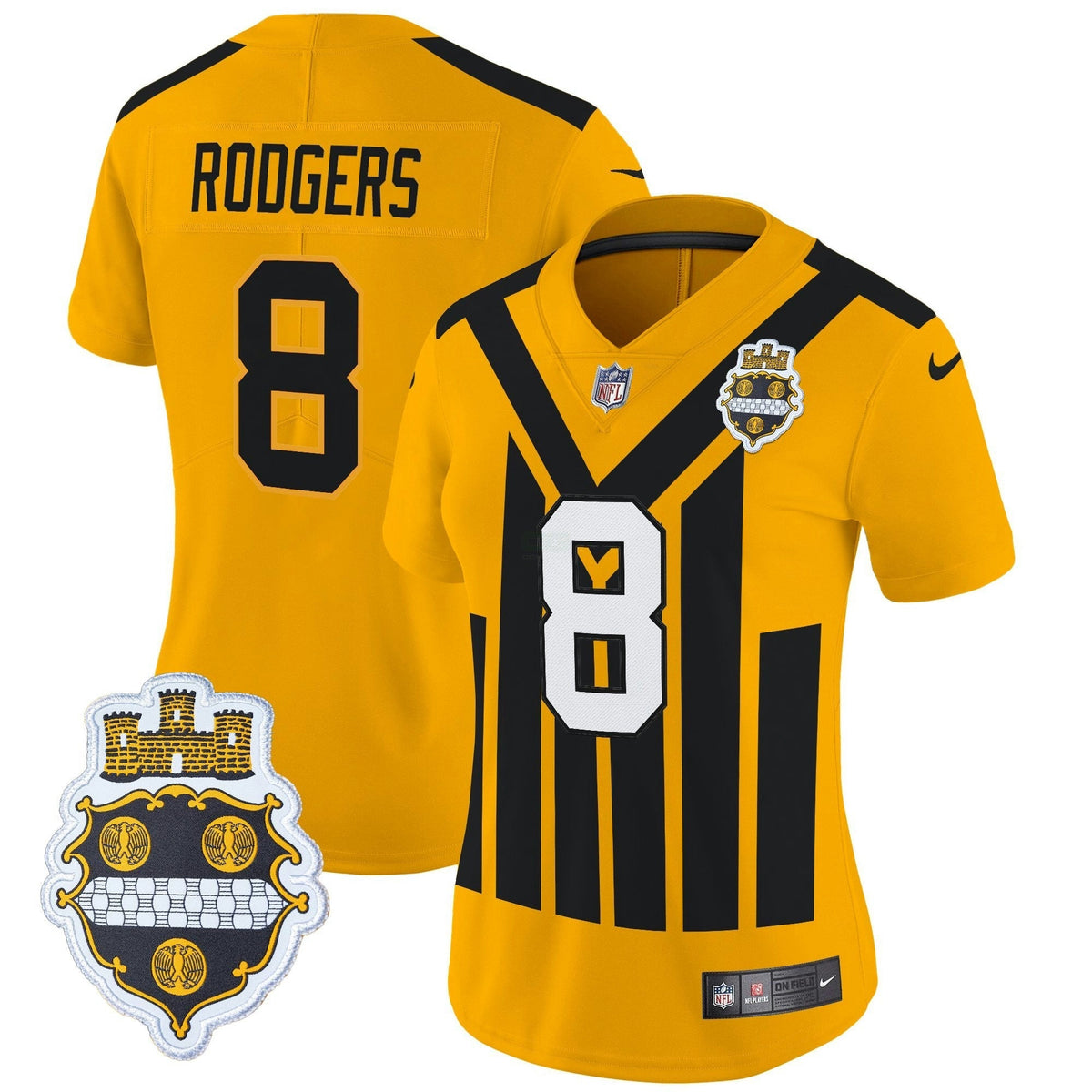 NFL Women’s Pittsburgh 1933 Patch Throwback Vapor Limited Jersey - Gold