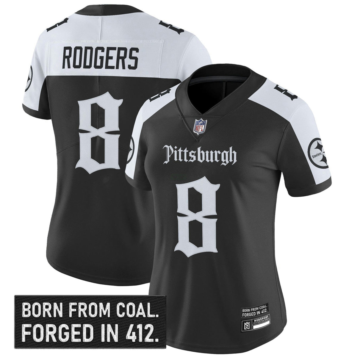 NFL Women’s Pittsburgh ‘Gothic Steel City Edition’ Vapor Limited Jersey