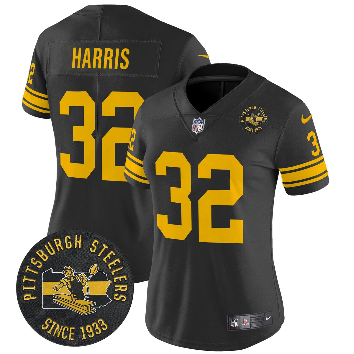 NFL Women’s Pittsburgh Throwback 1962 Vapor Limited Jersey – Est. 1933 Patch
