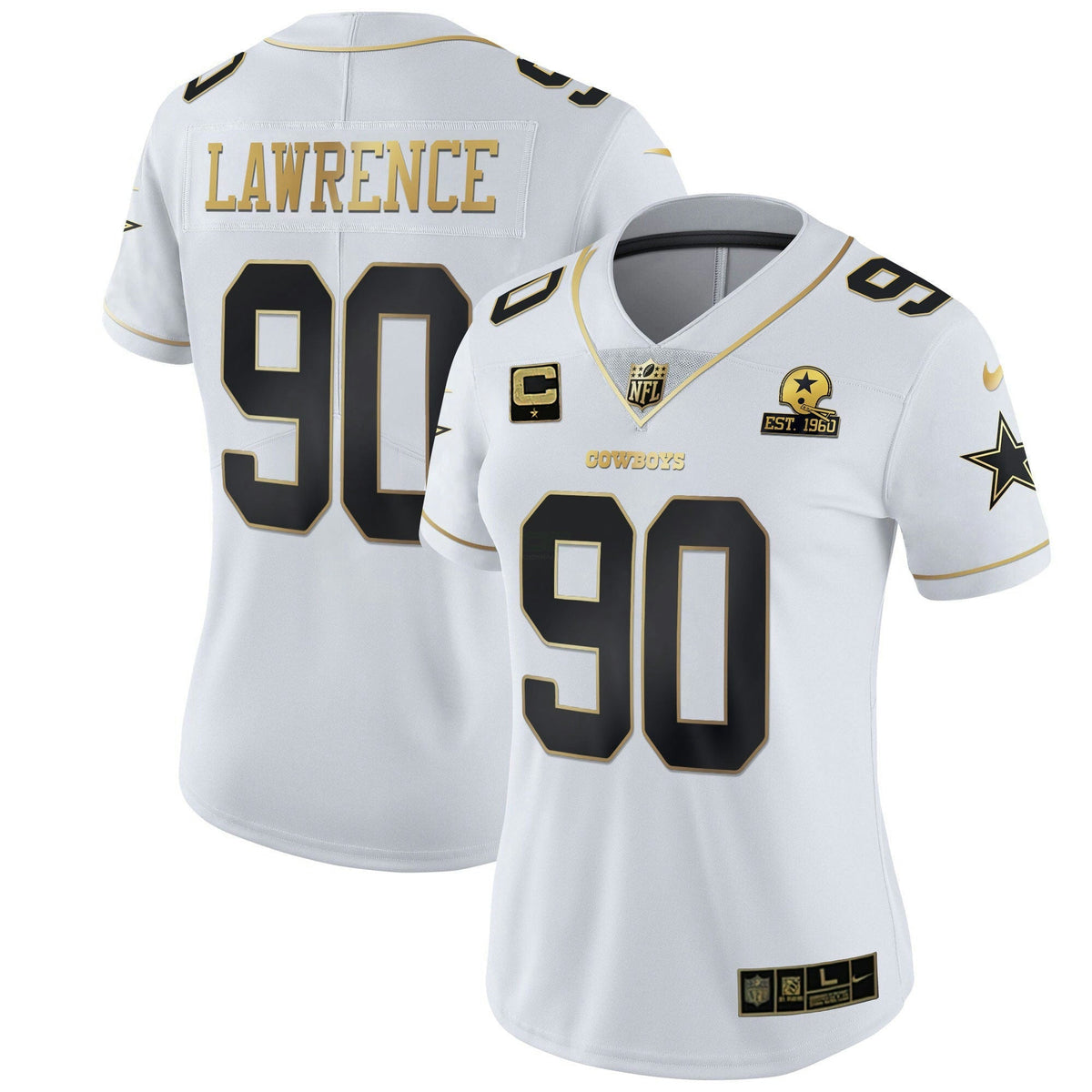 Jersey NFL Women’s Black Gold & White Gold