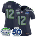 NFL Women’s Seattle 2025 NFC West Division Champions & 50th Anniversary Patch Vapor Limited Jersey
