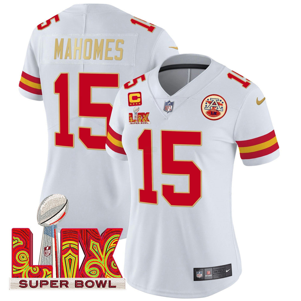 NFL Women’s Super Bowl LIX Patch Gold Trim Vapor Limited Jersey
