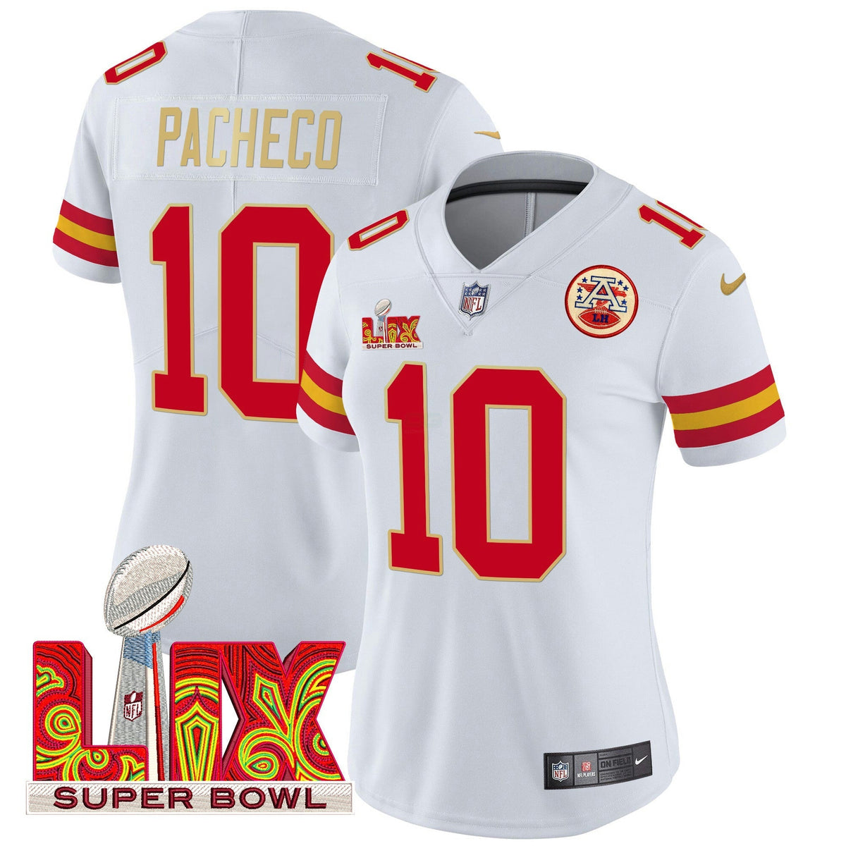 NFL Women’s Super Bowl LIX Patch Gold Trim Vapor Limited Jersey