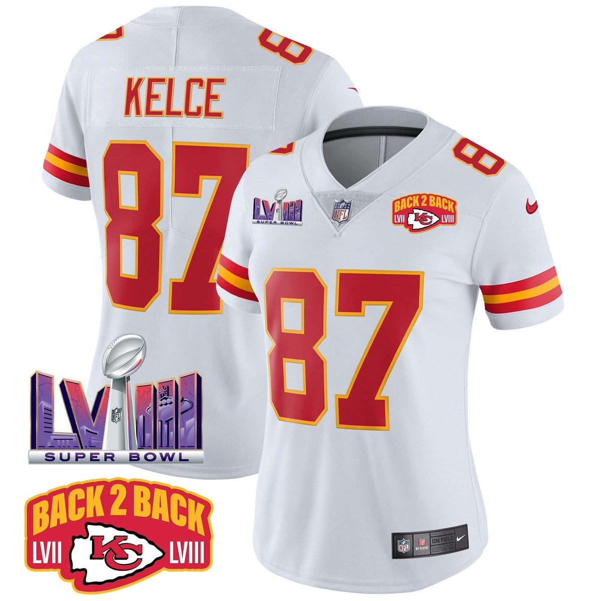 NFL Women’s Super Bowl LVIII & Back 2 Back Patch Vapor Jersey
