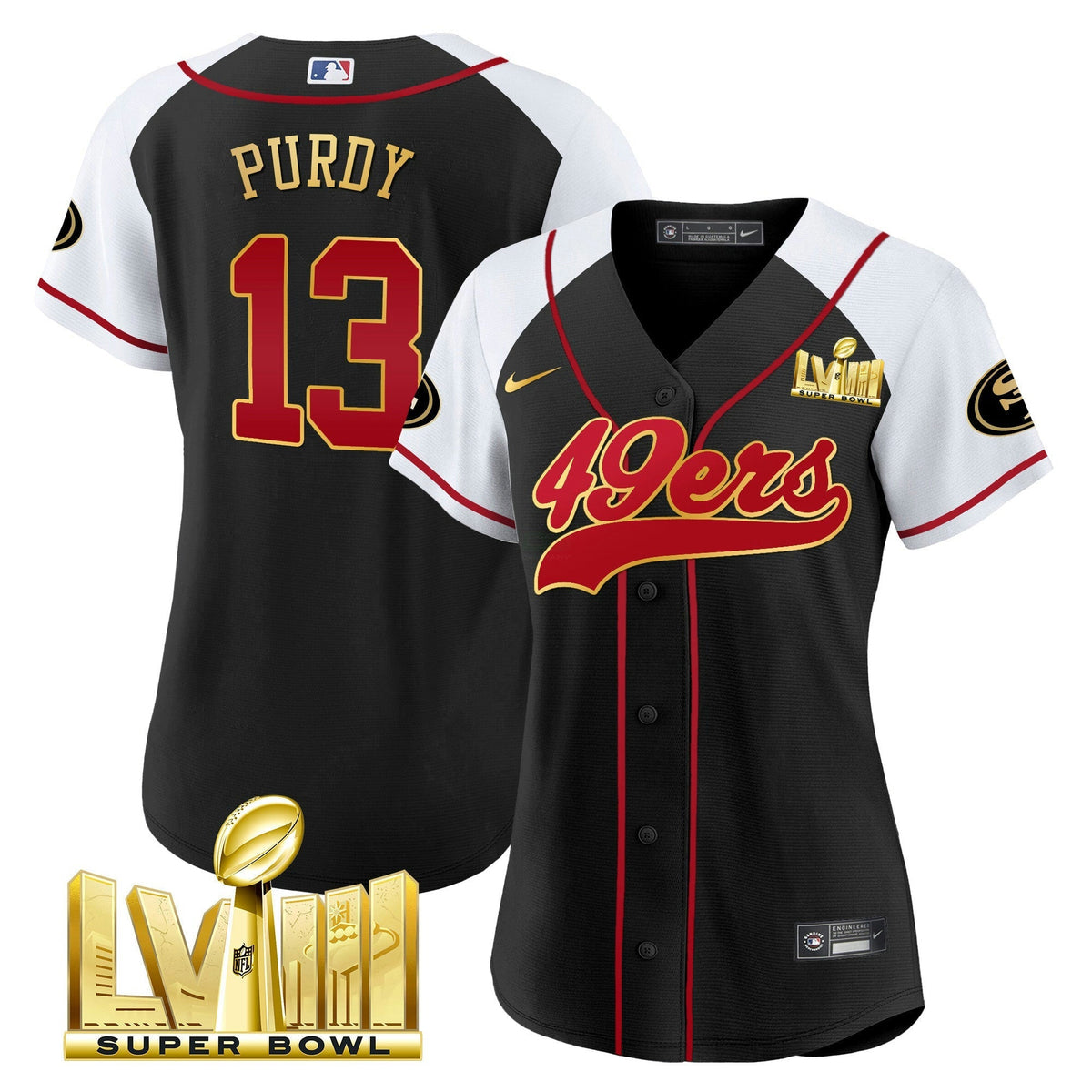 NFL Women’s Super Bowl LVIII Gold Patch Jersey