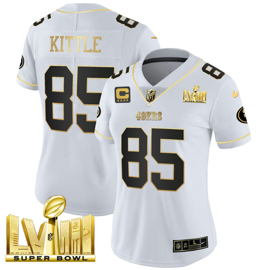 NFL Women’s Super Bowl LVIII Gold Patch Vapor Jersey V2