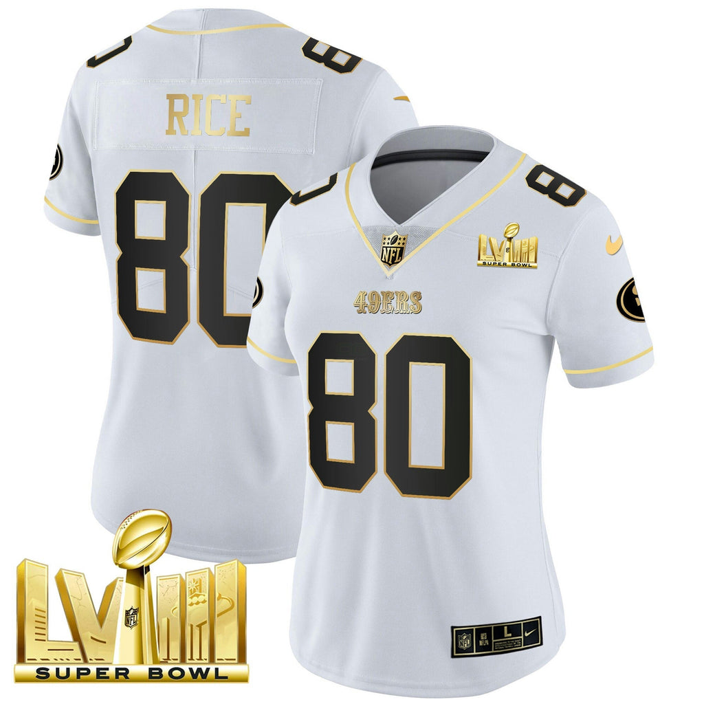 NFL Women’s Super Bowl LVIII Gold Patch Vapor Jersey V2