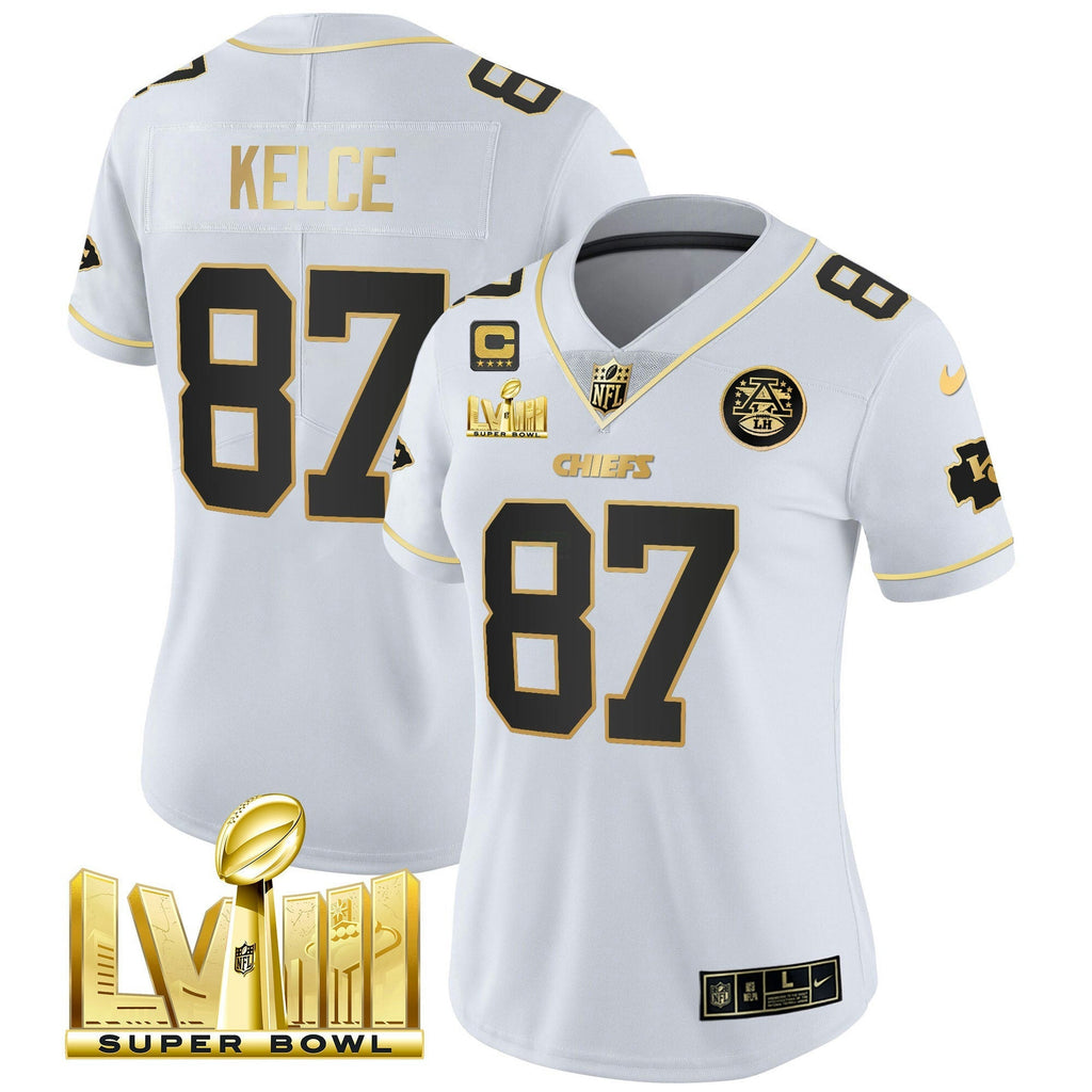 NFL Women’s Super Bowl LVIII Gold Patch Vapor Jersey V4