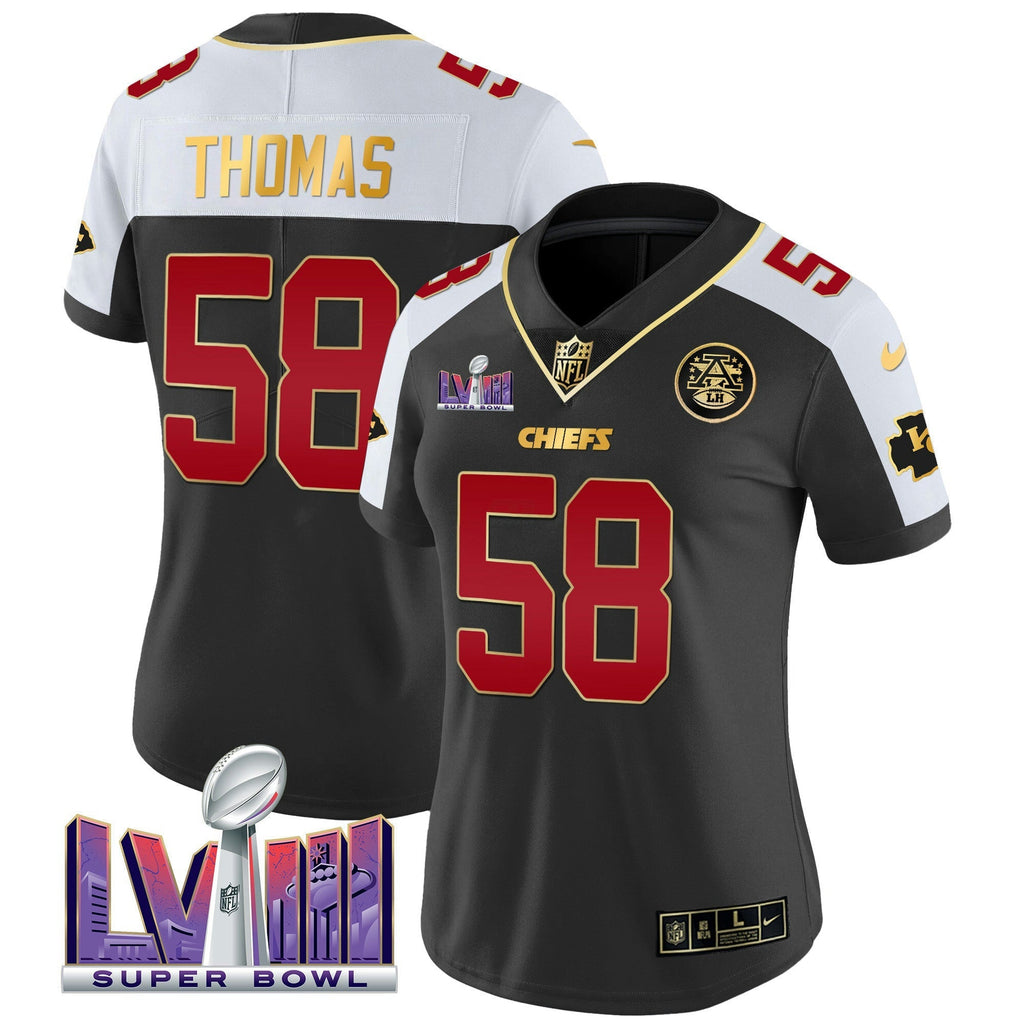 NFL Kansas City Chiefs Women’s Super Bowl LVIII Patch Vapor Jersey