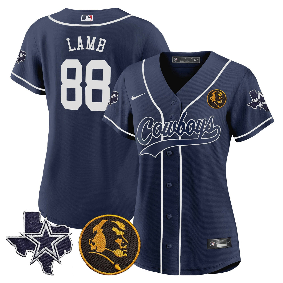 NFL Women’s Texas & John Madden Patch Jersey