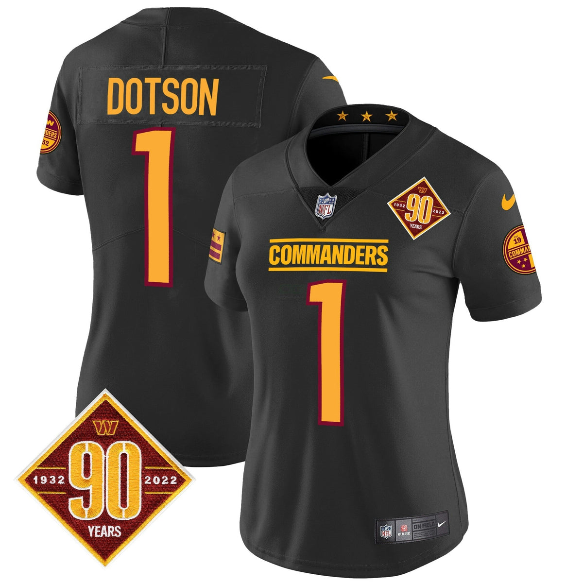 NFL Women’s Washington 90th Anniversary Patch Vapor Jersey