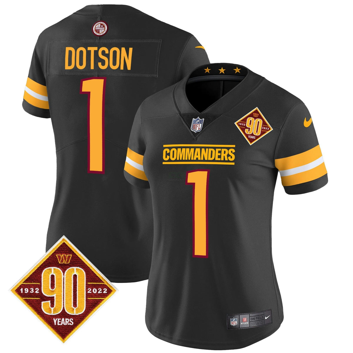 NFL Women’s Washington 90th Anniversary Patch Vapor Jersey V2