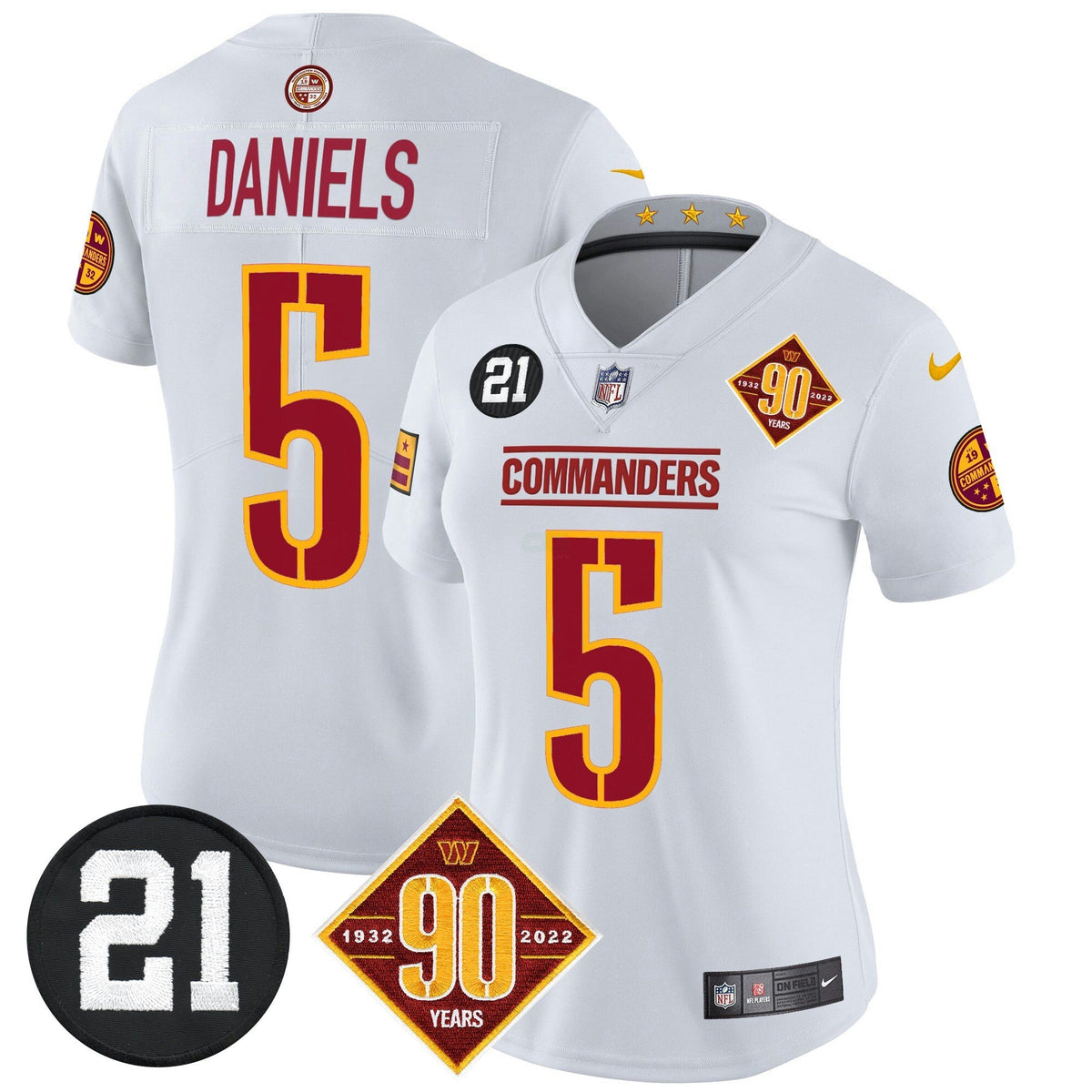 NFL Women’s Washington 90th & Sean Taylor Patch Vapor Limited Jersey