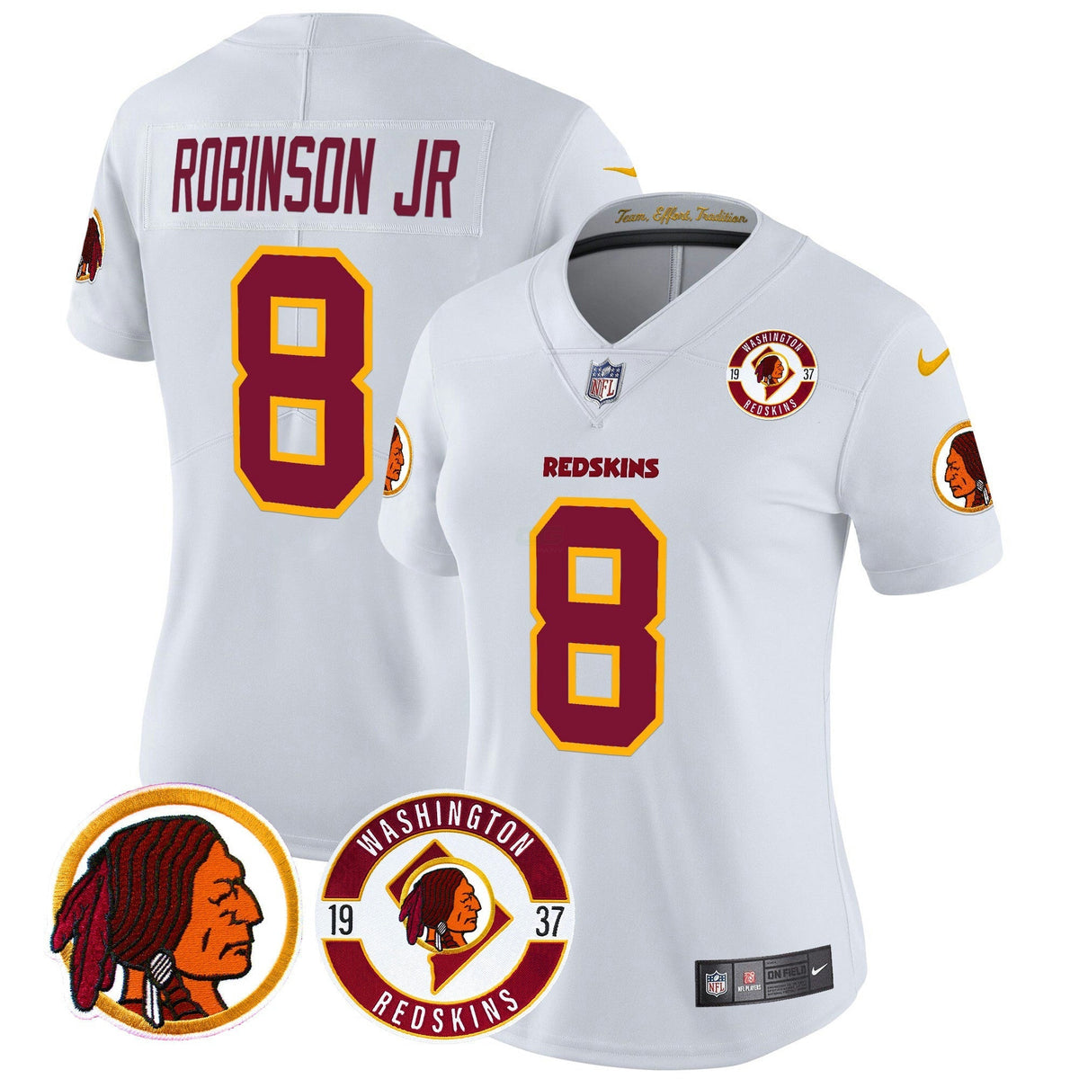 NFL Washington Commanders Women’s Washington Redskins 2024 Vapor Limited Jersey – Est. 1937 Patch