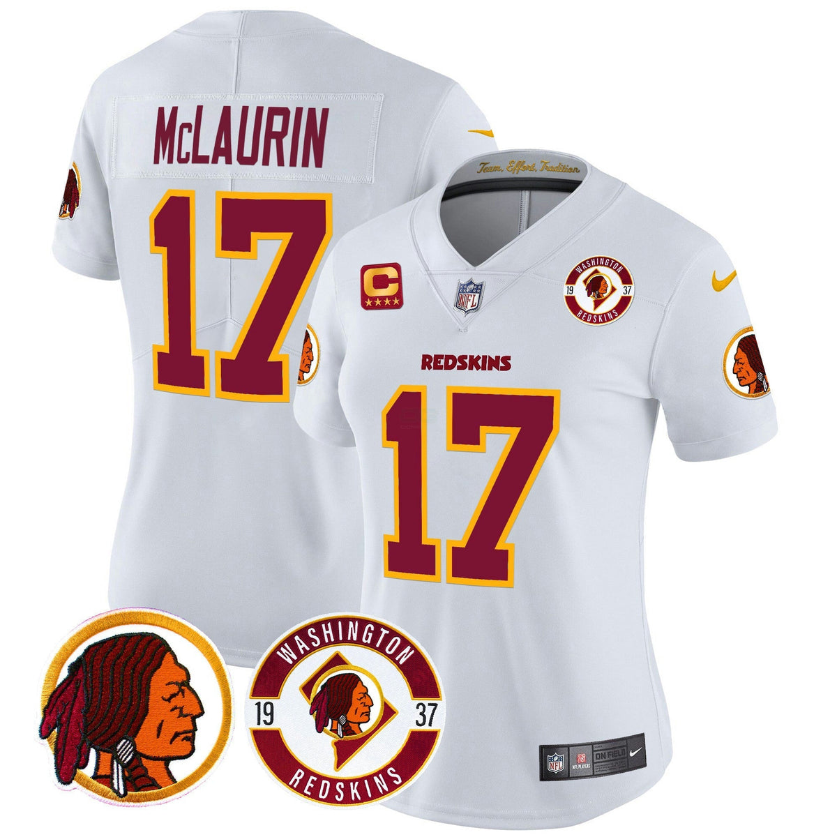 NFL Washington Commanders Women’s Washington Redskins 2024 Vapor Limited Jersey – Est. 1937 Patch