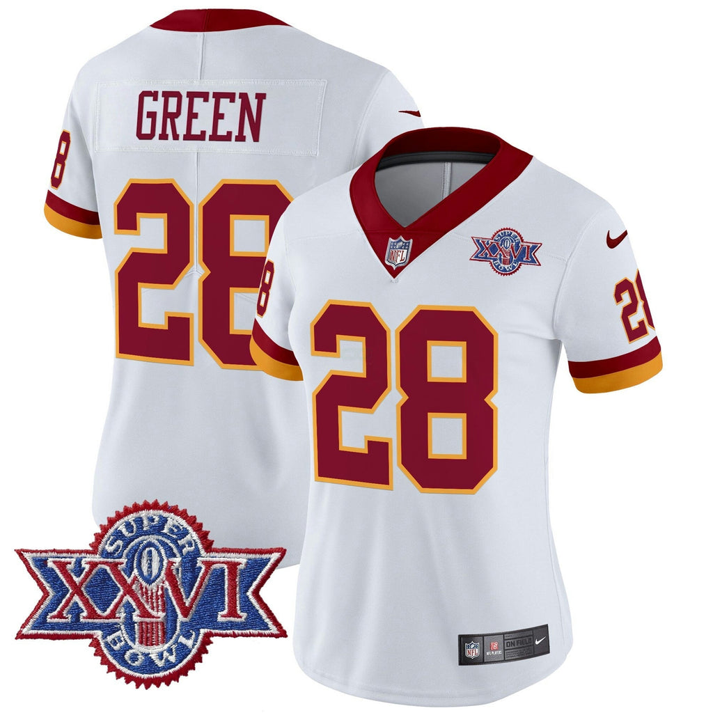 NFL Washington Commanders Women’s Washington Redskins Throwback 1992 Super Bowl XXVI Patch Vapor Limited Jersey