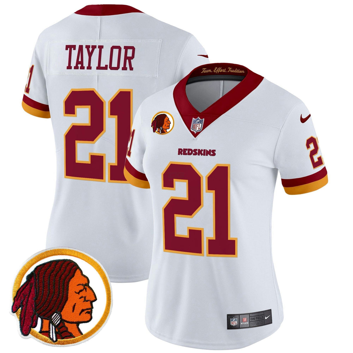 NFL Washington Commanders Women’s Washington Redskins Throwback Vapor Limited Jersey V2