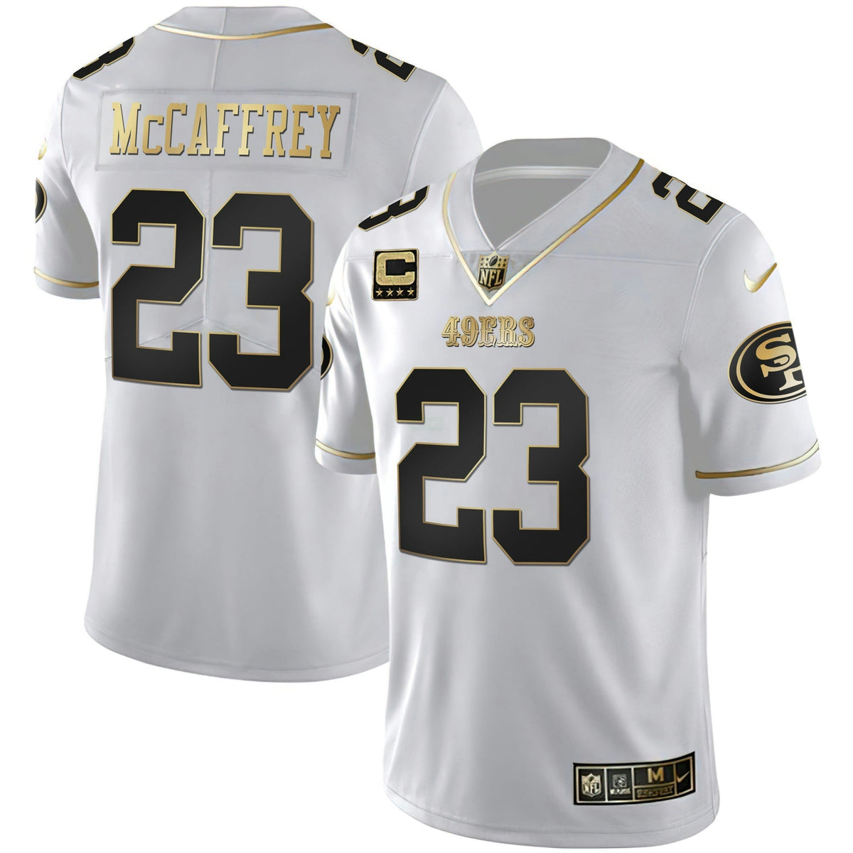Jersey NFL Youth’s Christian McCaffrey Gold & Split
