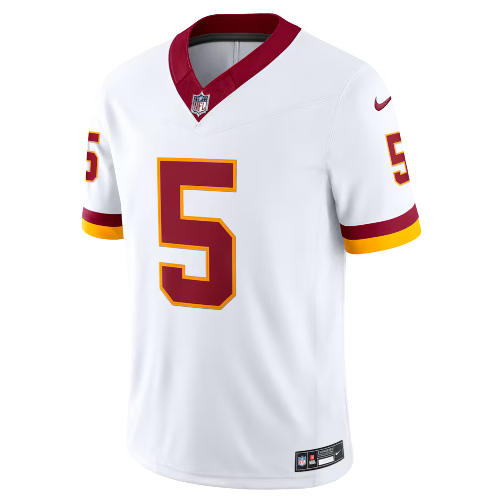 NFL Washington Commanders Vapor F.U.S.E. Limited Jersey Sewn Down White