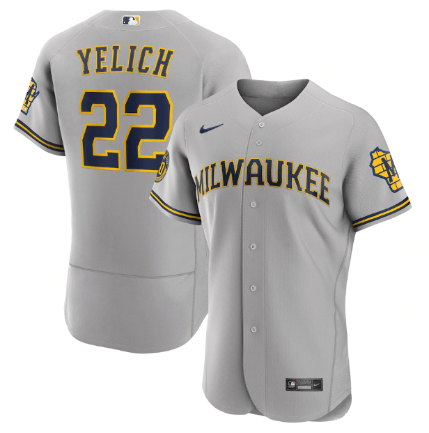 Jersey Milwaukee Brewers Gray Authentic