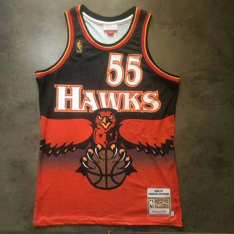 Jersey Authentic Atlanta Hawks Mitchell & Ness Hardwood Classics 1996/97