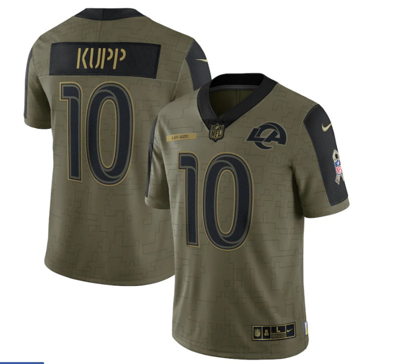NFL Los Angeles Rams Vapor Limited Jersey Blue Salute To Service 2021