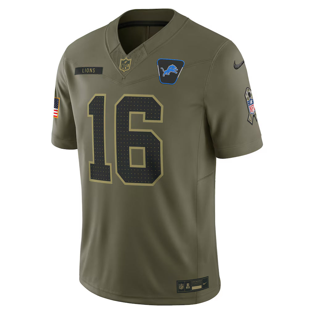 NFL Detroit Lions Vapor F.U.S.E. Limited Jersey Salute To Service 2025