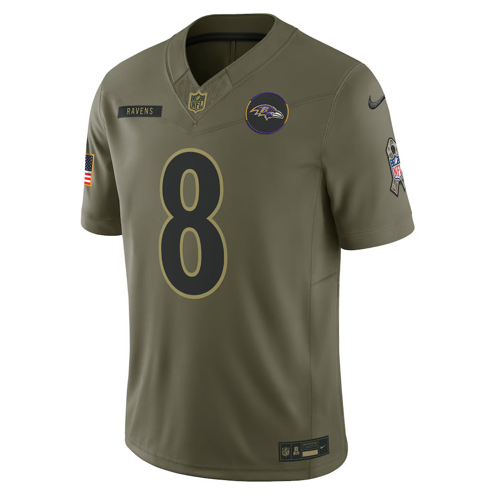 NFL Baltimore Ravens Vapor F.U.S.E. Limited Jersey Salute To Service 2025