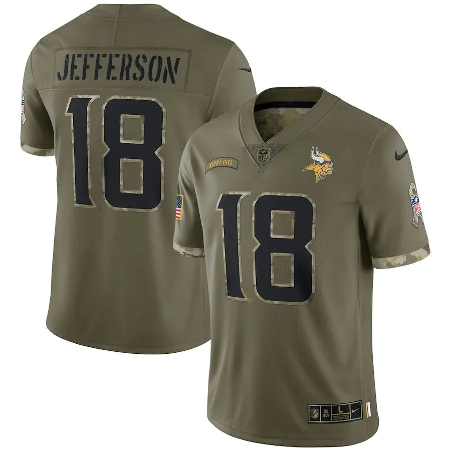 NFL Minnesota Vikings Vapor Limited Jersey Salute To Service 2022