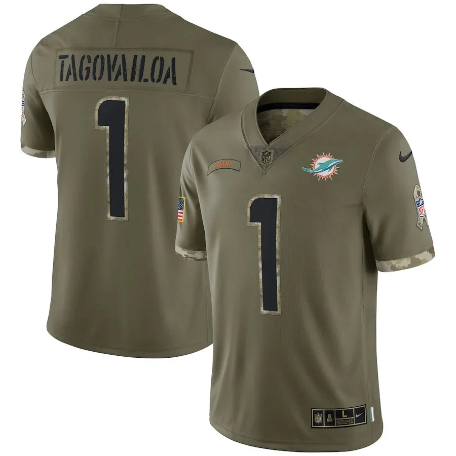 NFL Miami Dolphins Vapor Limited Jersey Salute To Service 2022